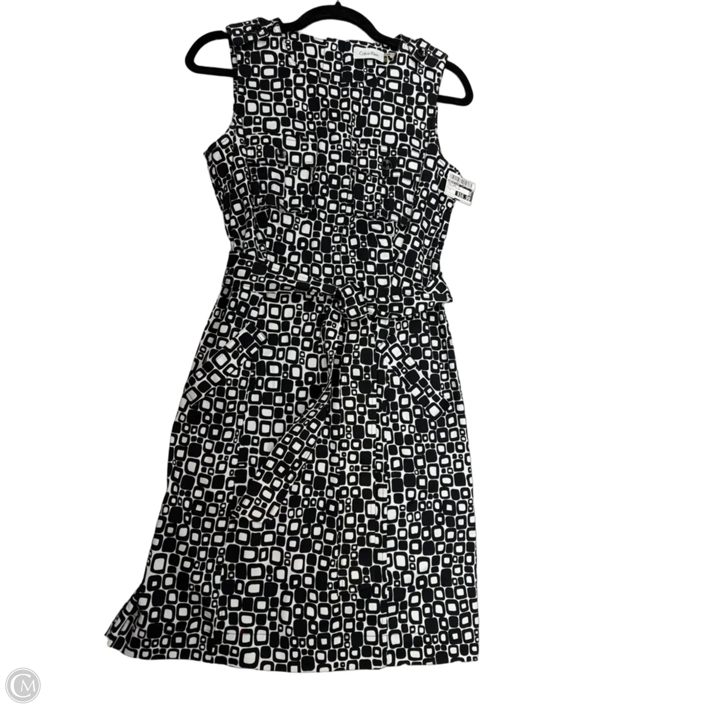 Dress Work By Calvin Klein In Geometric Pattern, Size: S