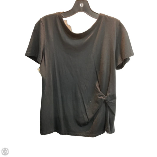 Top Short Sleeve By Banana Republic In Black, Size: S