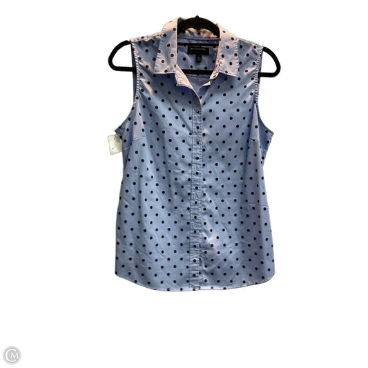 Blouse Sleeveless By Banana Republic In Polkadot Pattern, Size: M
