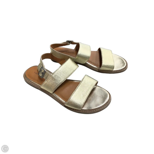 Sandals Flats By Lucky Brand In Gold, Size: 8.5