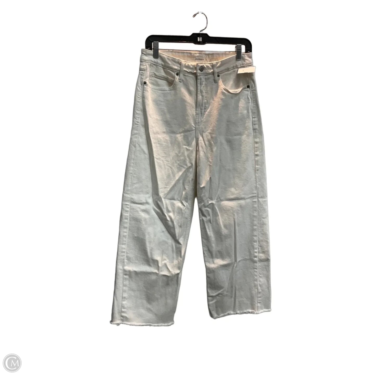 Jeans Straight By Old Navy In White Denim, Size: 6