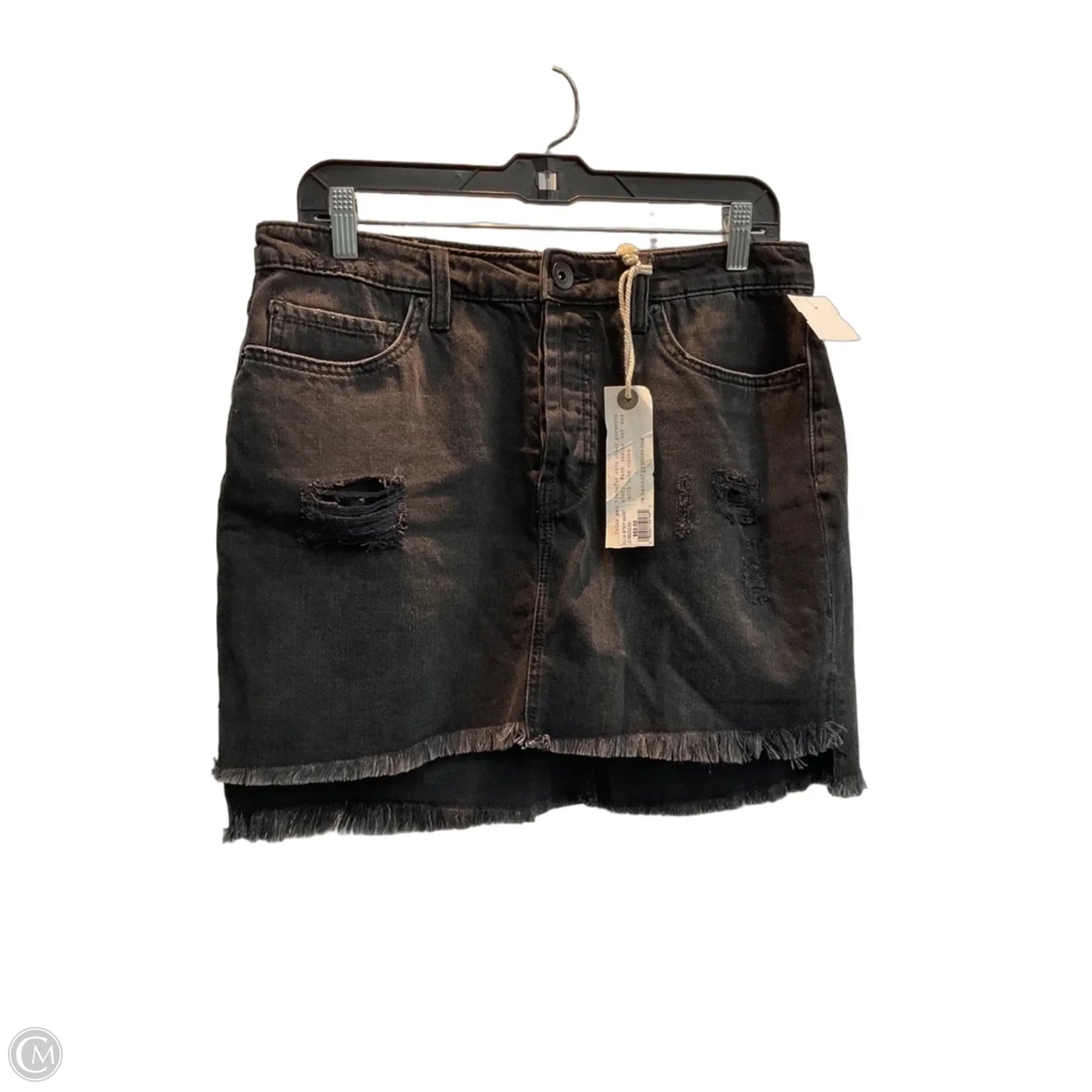 Skirt Mini & Short By Band Of Gypsies In Black Denim, Size: 10