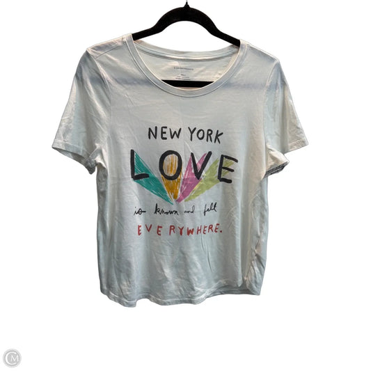 Top Short Sleeve Basic By Anthropologie In Multi-colored, Size: S