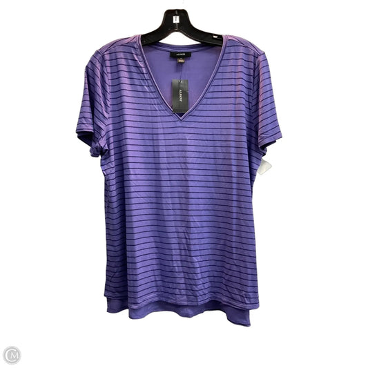 Top Short Sleeve Basic By Alfani In Purple, Size: S