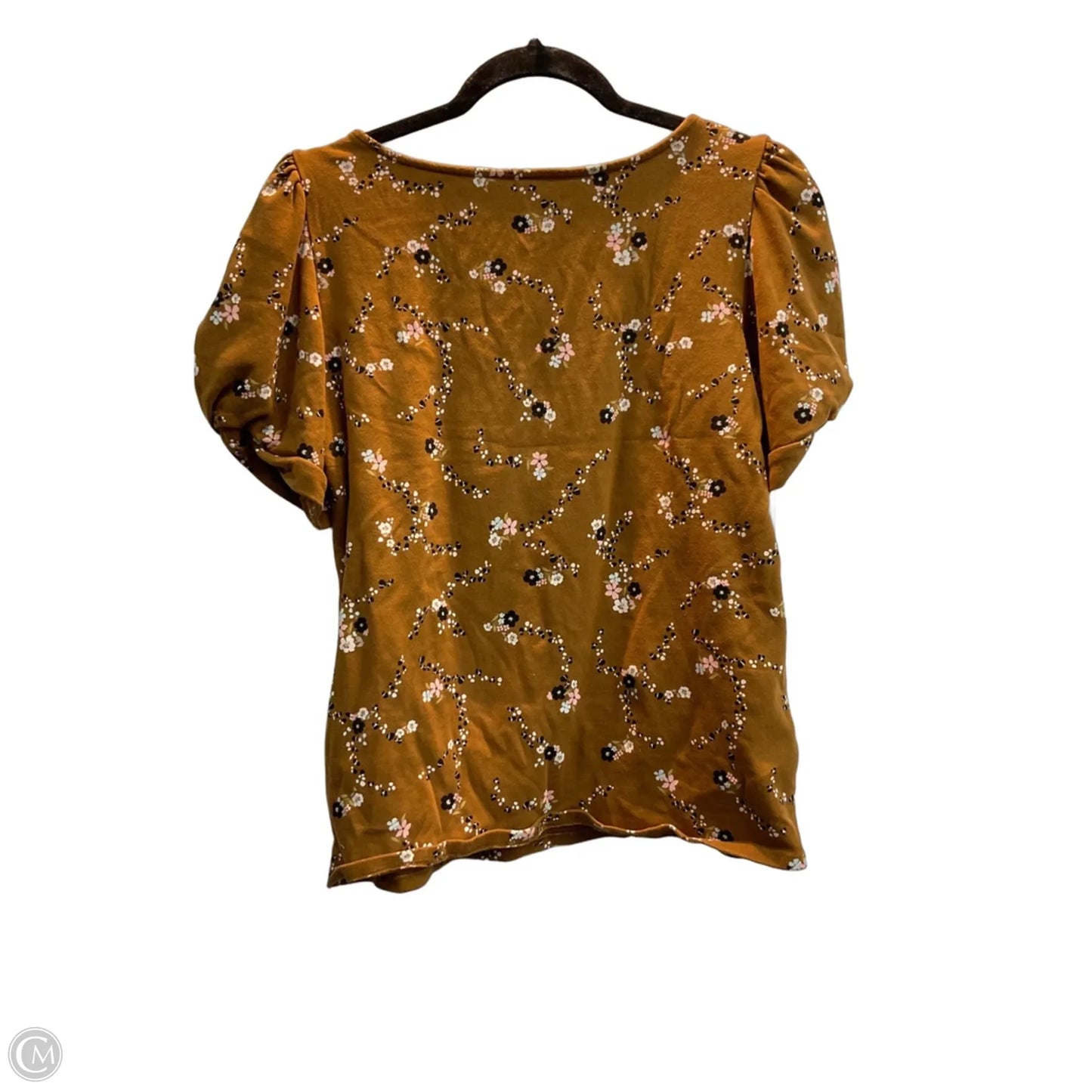 Top Short Sleeve By Loft In Floral Print, Size: M