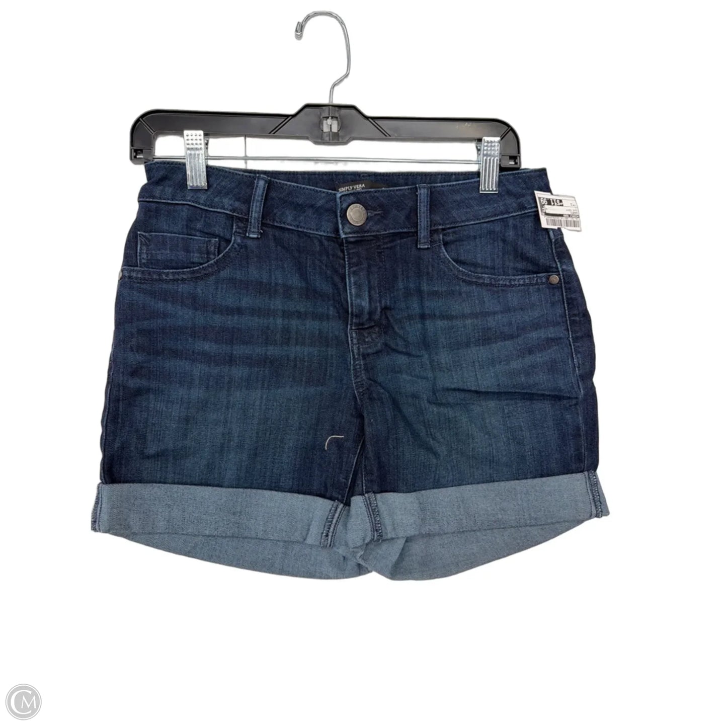 Shorts By Simply Vera In Blue Denim, Size: 2