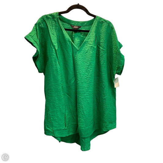 Top Short Sleeve By Simply Vera In Green, Size: Xxl