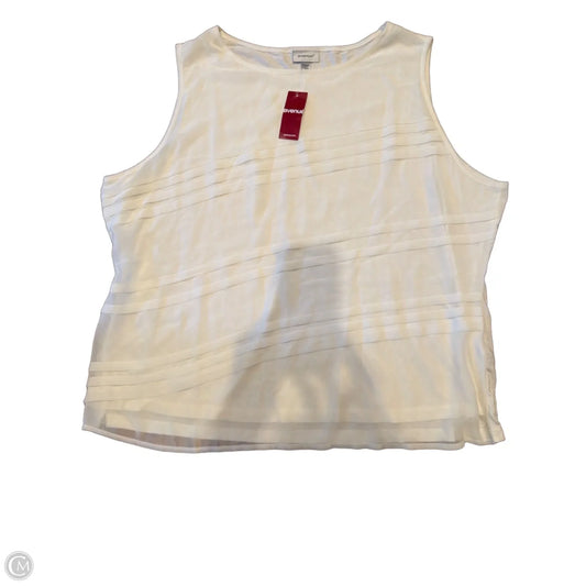 Top Sleeveless By Avenue In White, Size: 1x