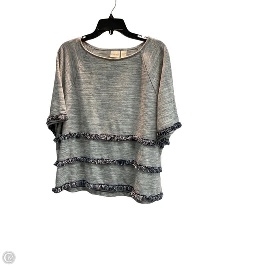 Top Short Sleeve By Chicos In Grey, Size: Xl