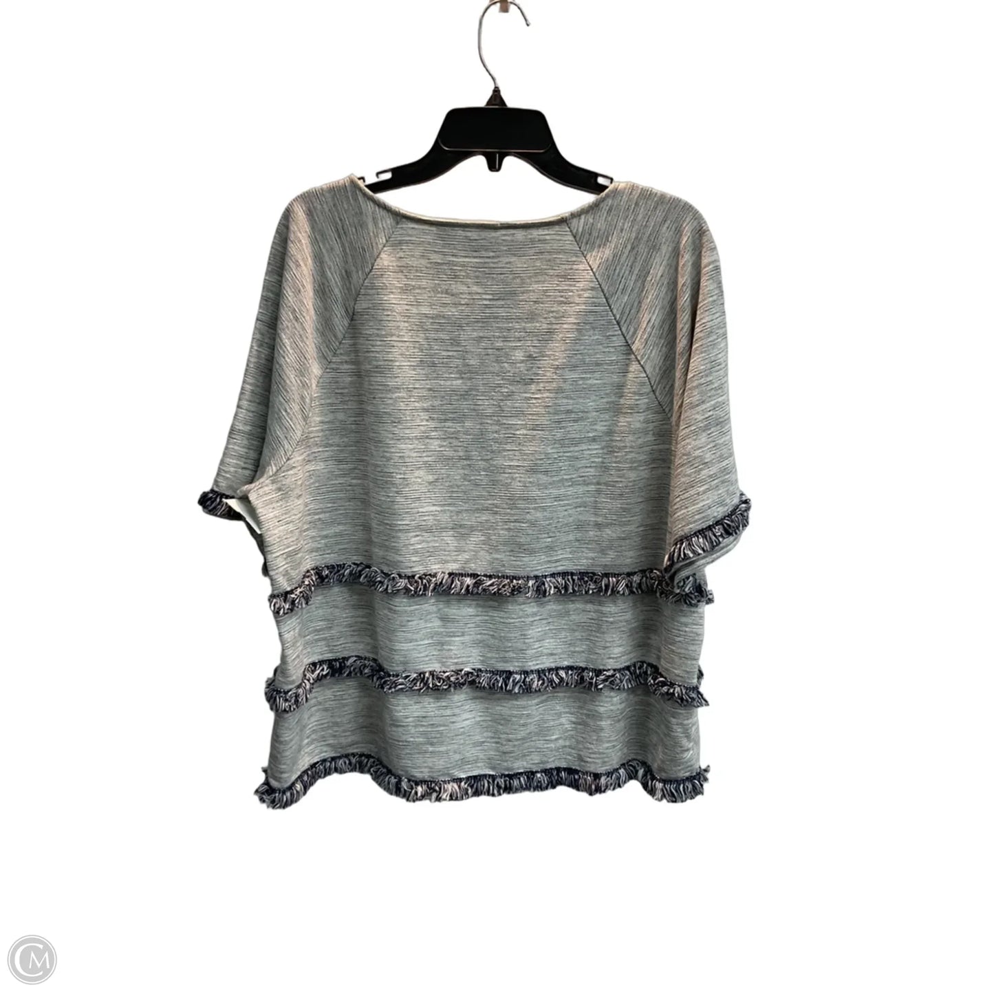Top Short Sleeve By Chicos In Grey, Size: Xl