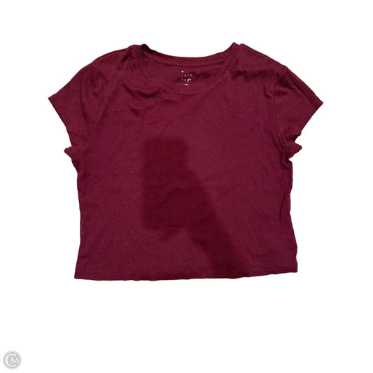 Top Short Sleeve Basic By A New Day In Maroon, Size: Xl