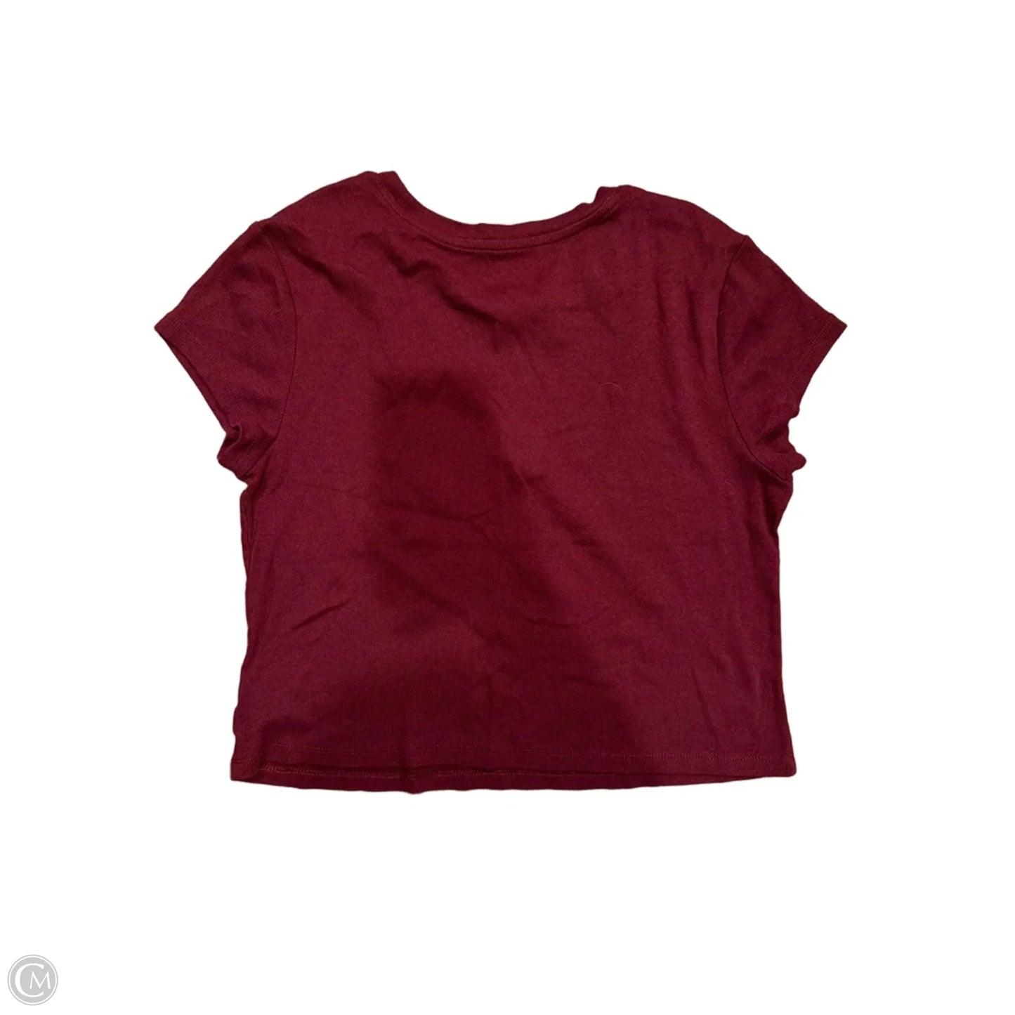 Top Short Sleeve Basic By A New Day In Maroon, Size: Xl