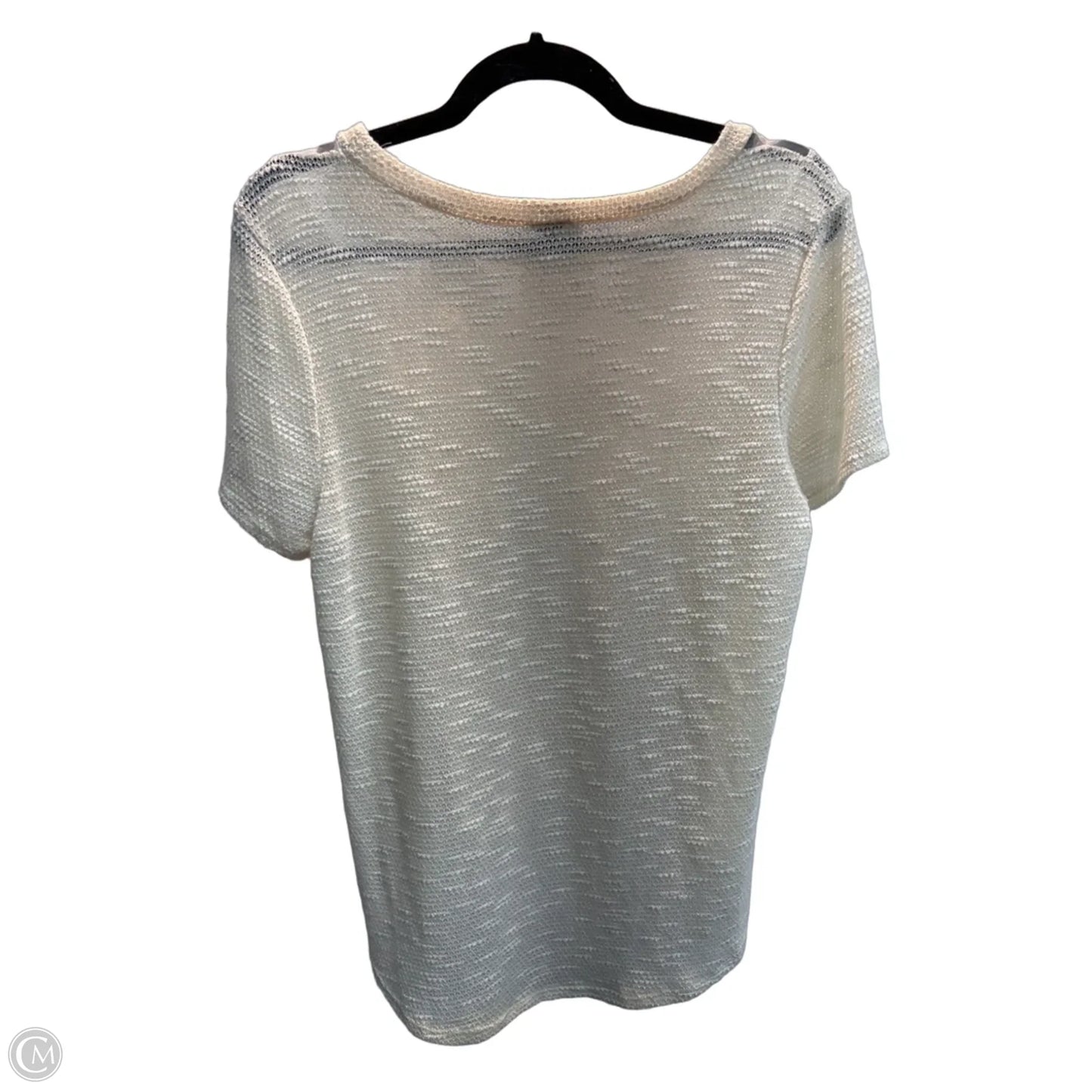 Top Short Sleeve By Paper Crane In Cream, Size: L