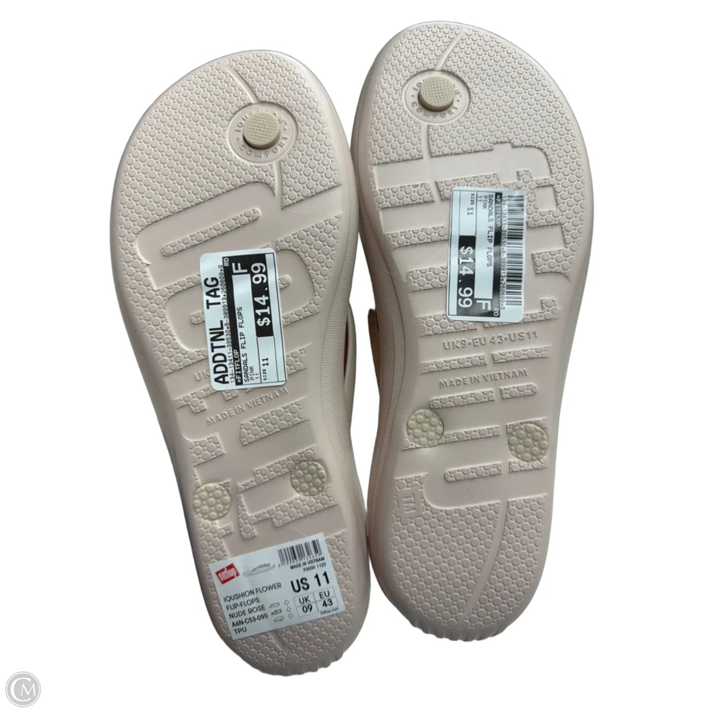 Sandals Flip Flops By Fitflop In Pink, Size: 11
