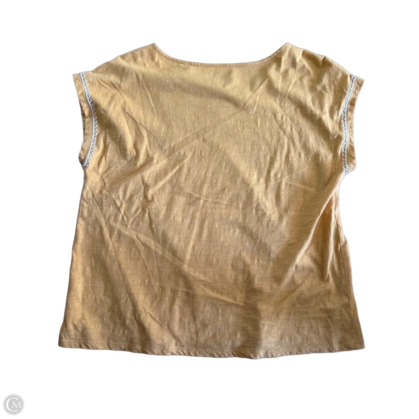 Top Short Sleeve Basic By Garnet Hill In Gold, Size: S