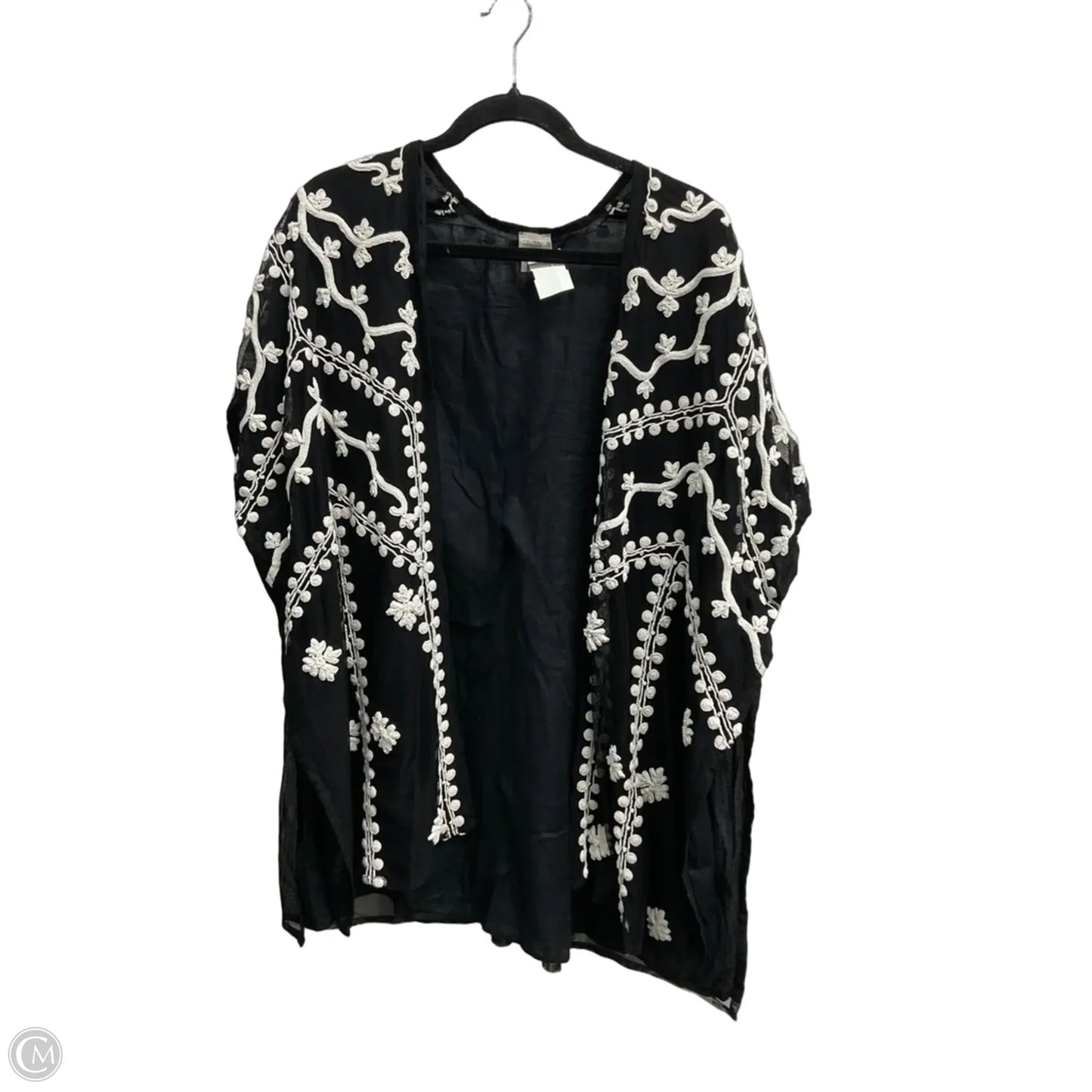 Kimono By Chicos In Black & White, Size: S