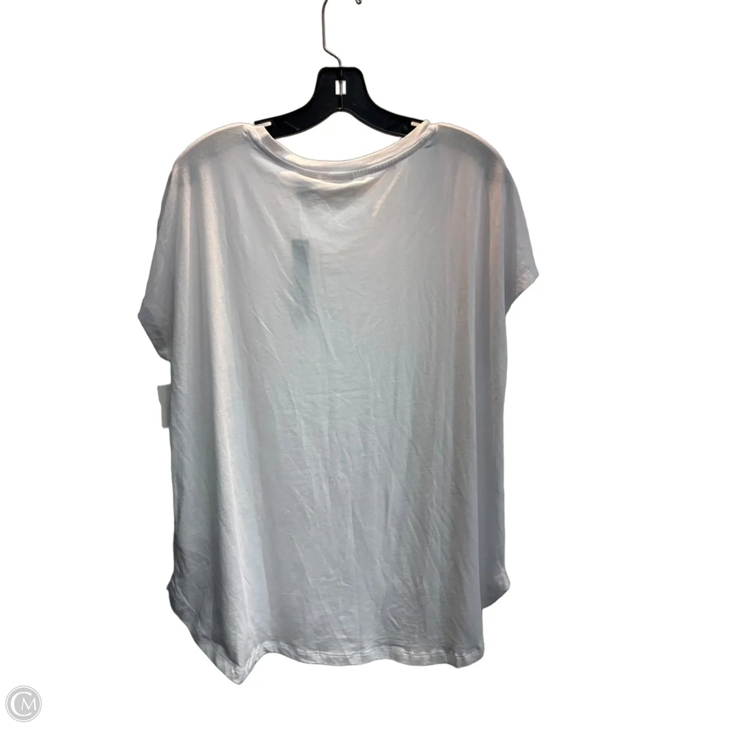Top Short Sleeve Basic By Tahari In White, Size: 1x