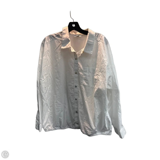 Blouse Long Sleeve By J. Jill In White, Size: Xl