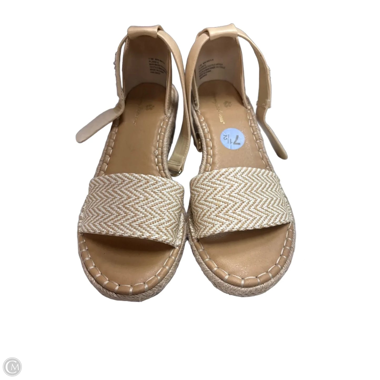 Sandals Heels Wedge By Tommy Bahama In Gold, Size: 7.5