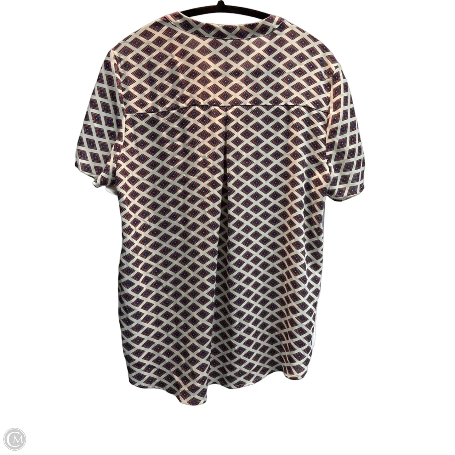 Top Short Sleeve By Alice Blue In Geometric Pattern, Size: L