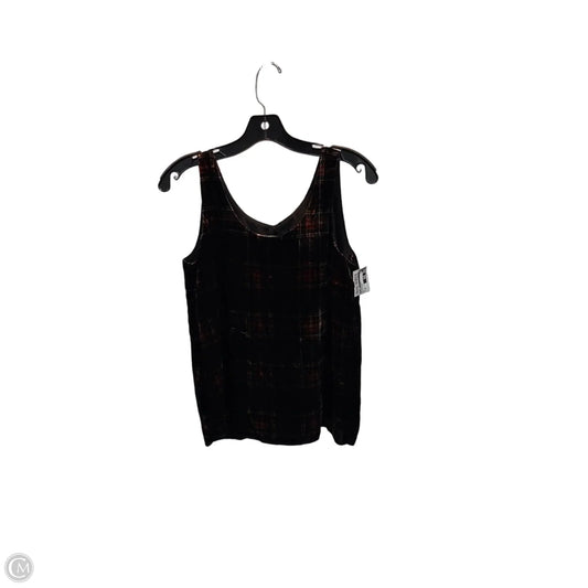 Top Sleeveless By J. Crew In Plaid Pattern, Size: Sp