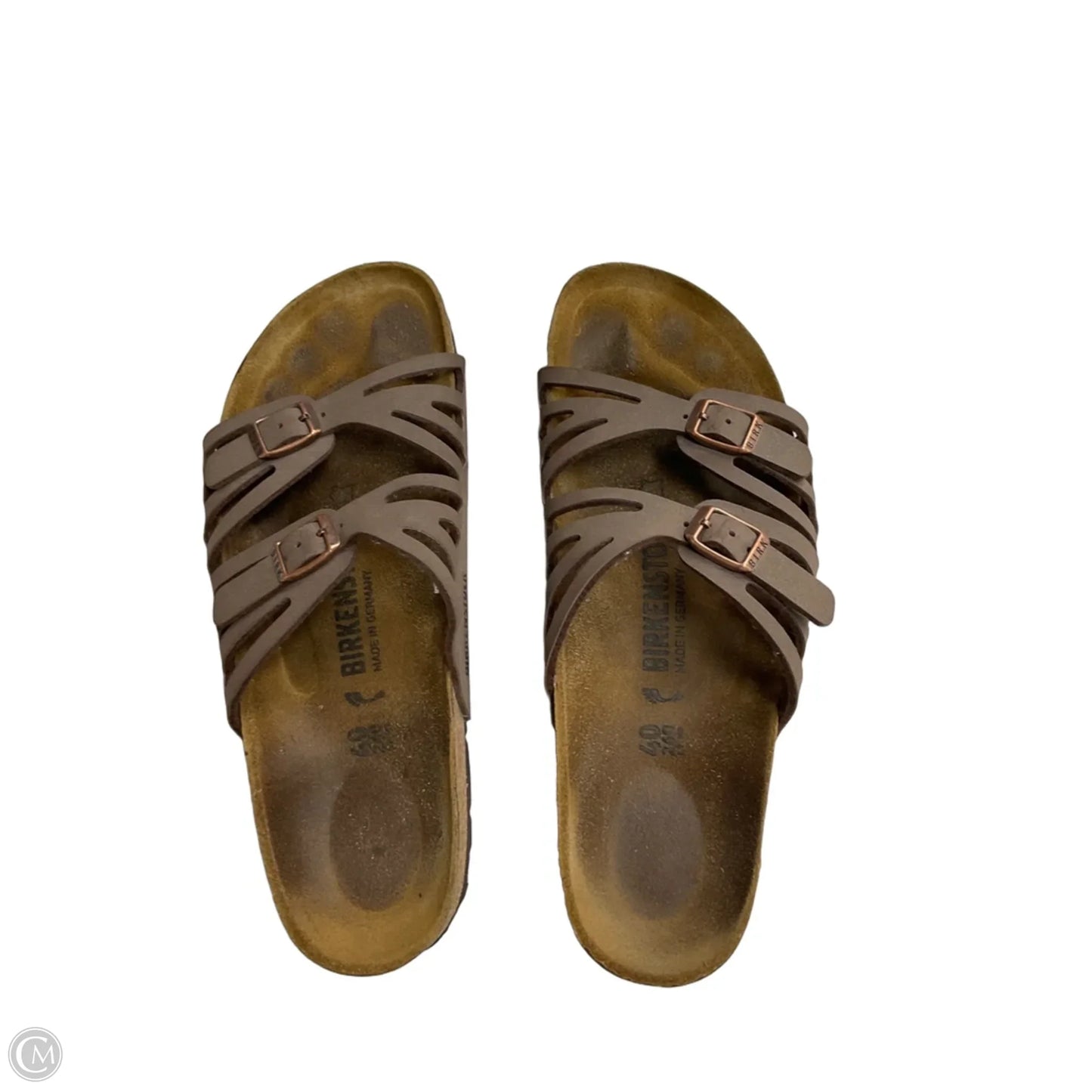 Sandals Flats By Birkenstock In Brown, Size: 9
