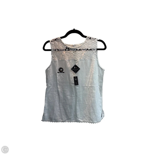Top Sleeveless By Clothes Mentor In White, Size: M