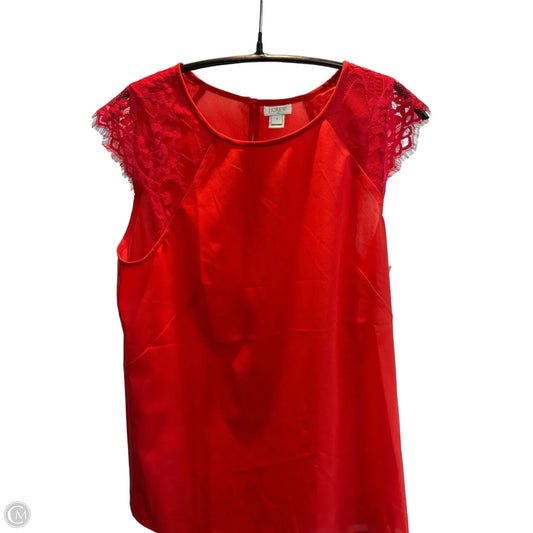 Top Sleeveless By J. Crew In Red, Size: 4