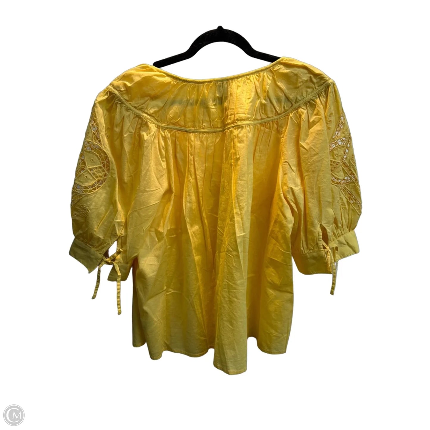 Blouse Short Sleeve By Old Navy In Gold, Size: Xl