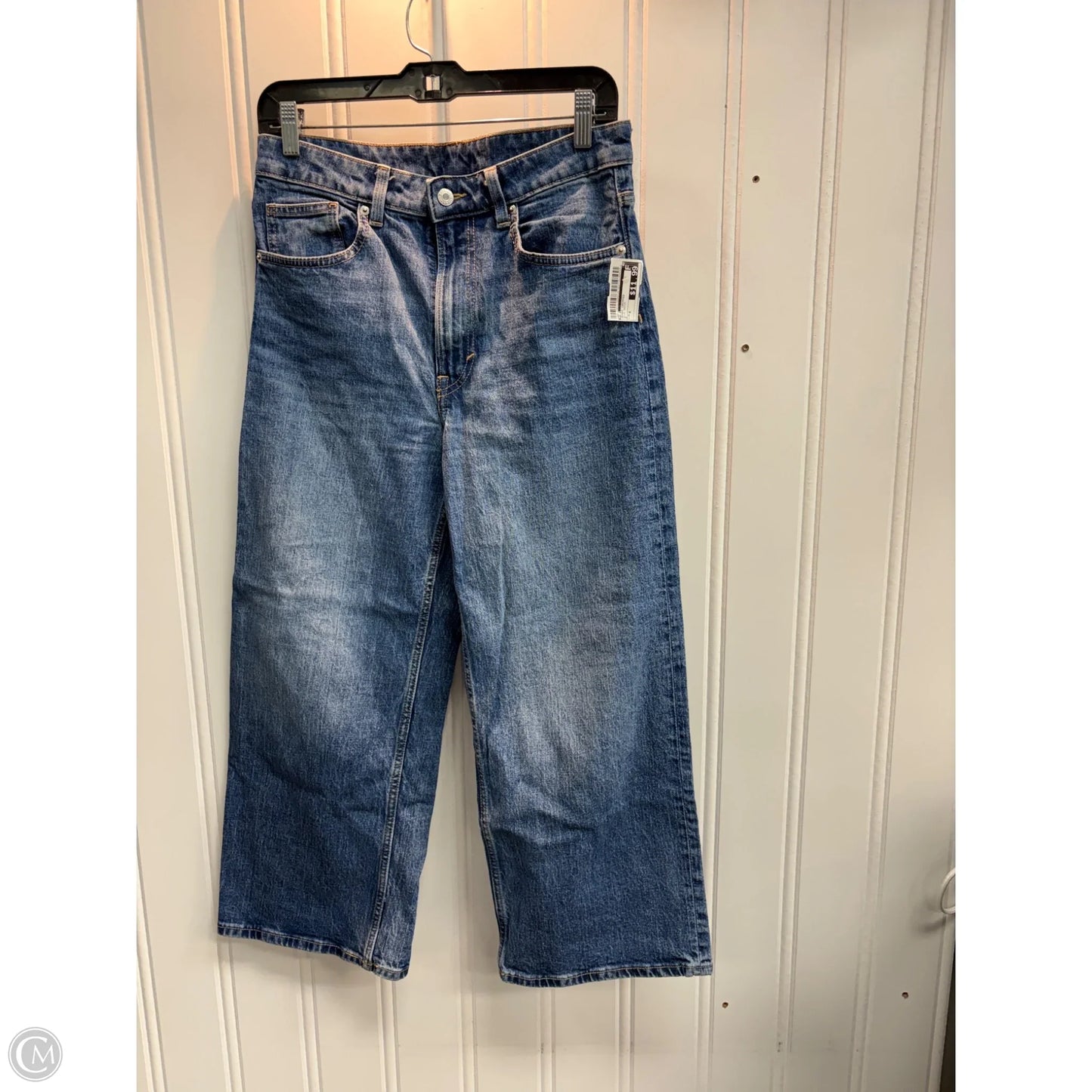 Jeans Cropped By H&m In Blue Denim, Size: 8