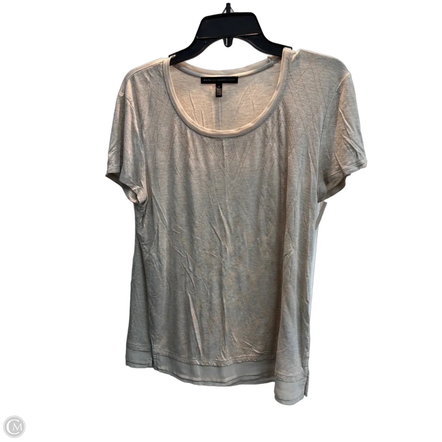 Top Short Sleeve By White House Black Market In Gold, Size: M