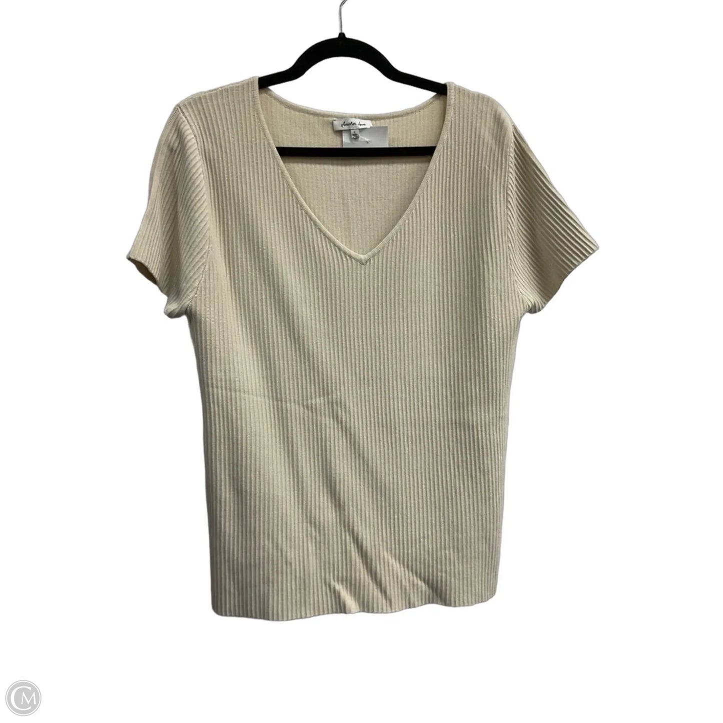 Top Short Sleeve By Another Love In Tan, Size: L