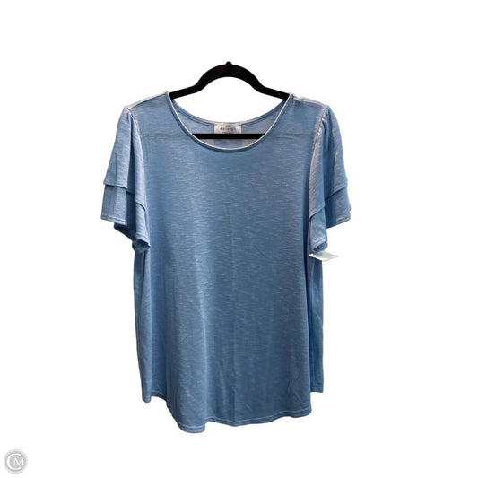 Top Short Sleeve By Kaileigh In Blue, Size: Xl
