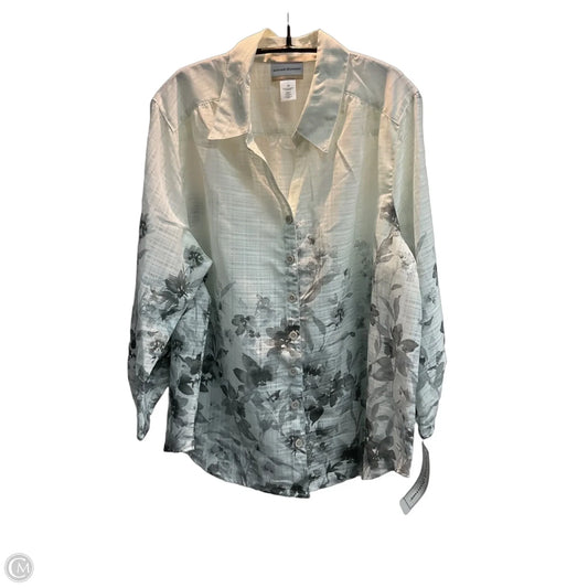 Blouse 3/4 Sleeve By Alfred Dunner In Multi-colored, Size: 1x