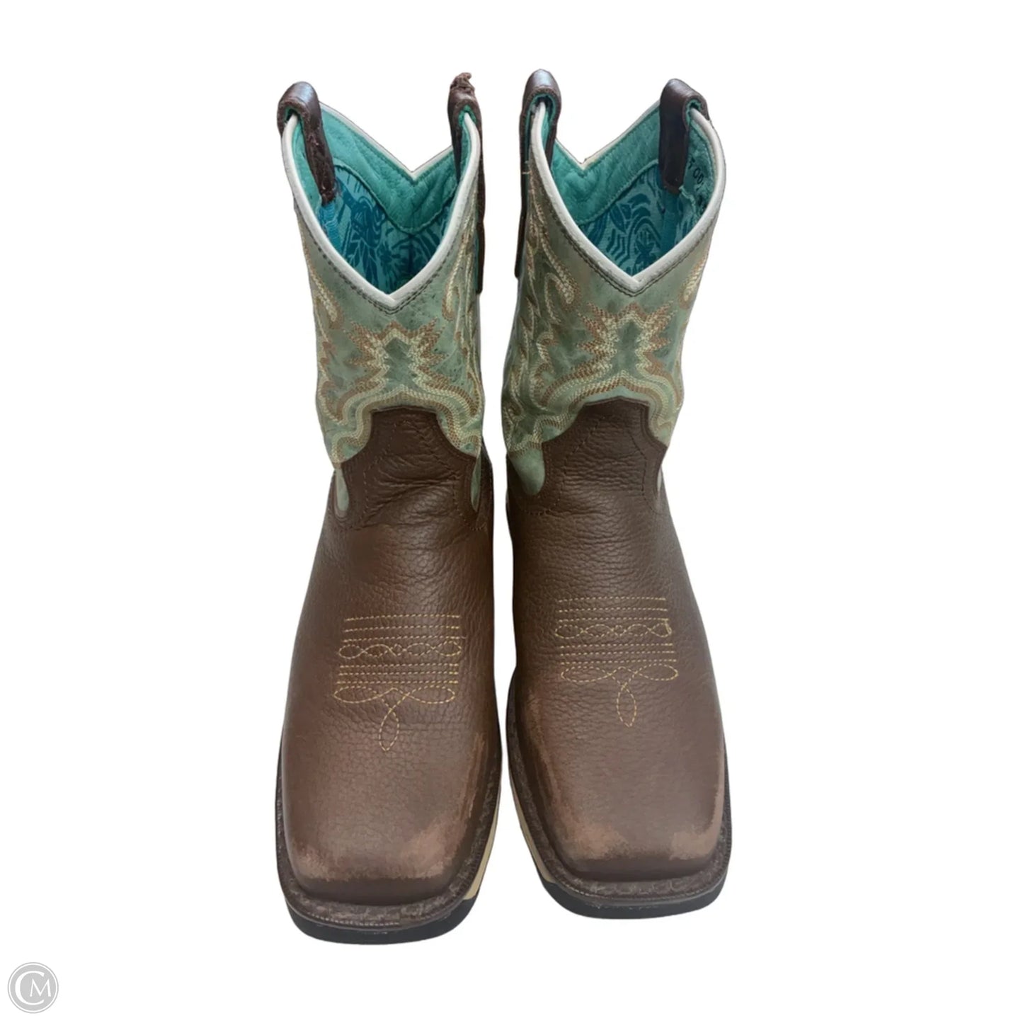 Boots Western By Corral In Brown & Green, Size: 8.5