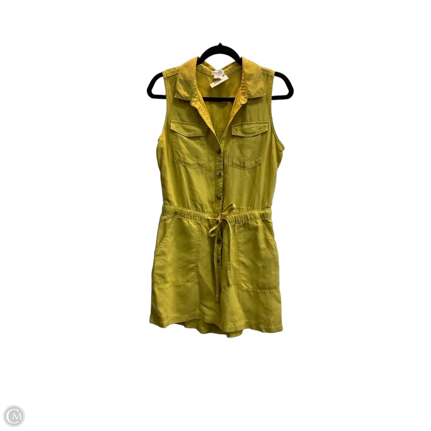 Romper By Nicole Miller In Chartreuse, Size: M