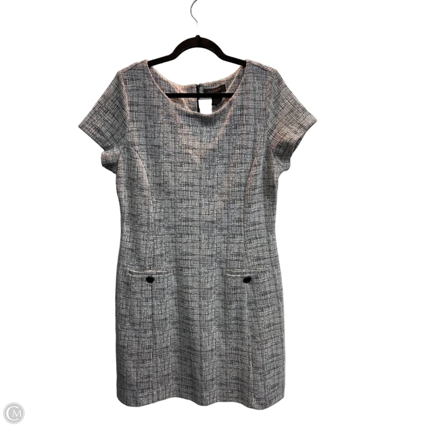 Dress Work By Tahari In Grey, Size: L