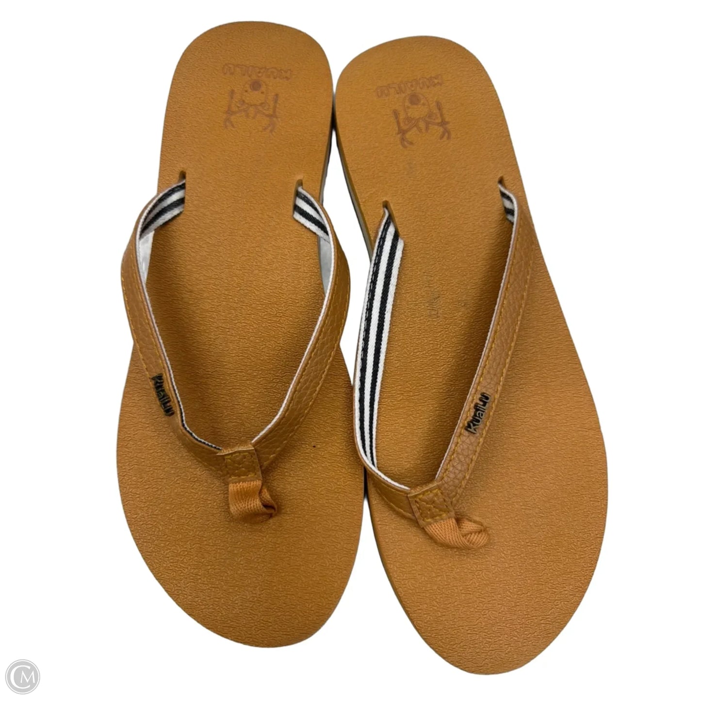 Sandals Flip Flops By Clothes Mentor In Brown, Size: 8.5
