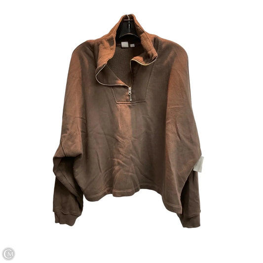 Athletic Sweatshirt Collar By Gap In Brown, Size: Xl