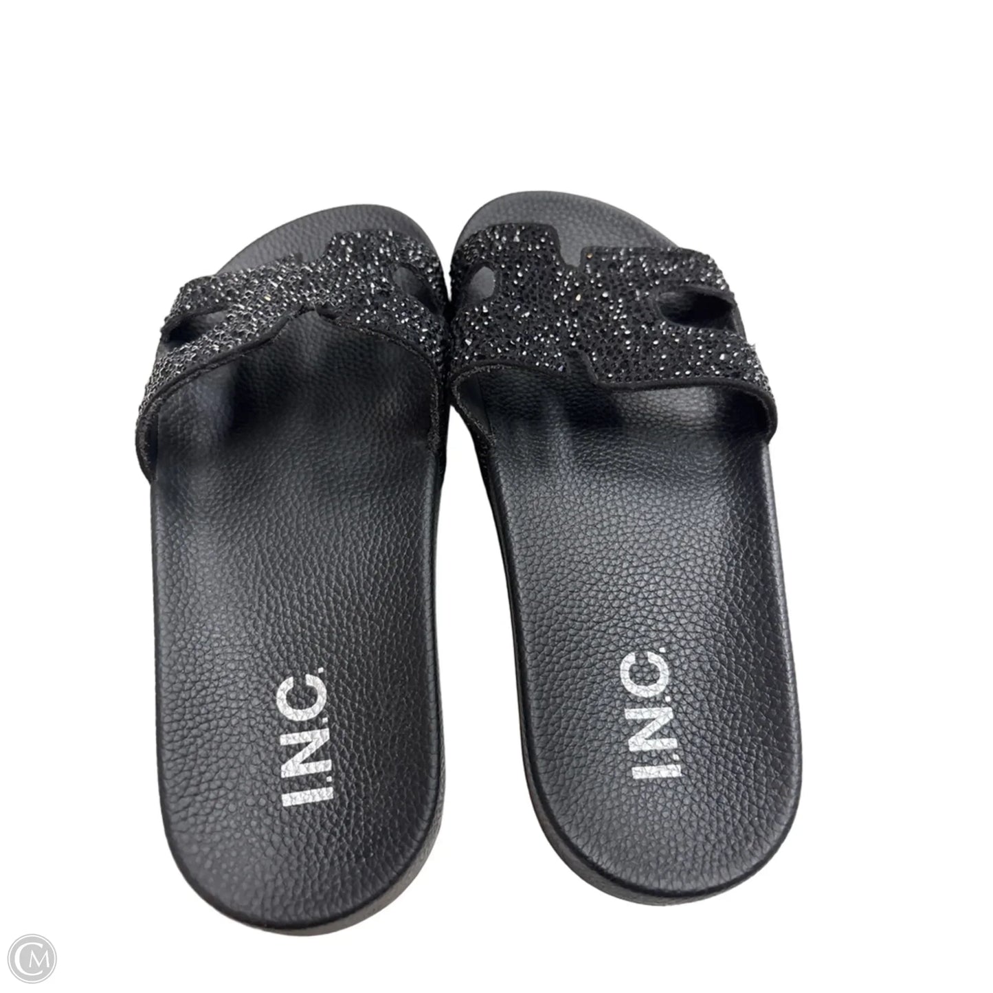 Sandals Flip Flops By Inc In Black, Size: 6
