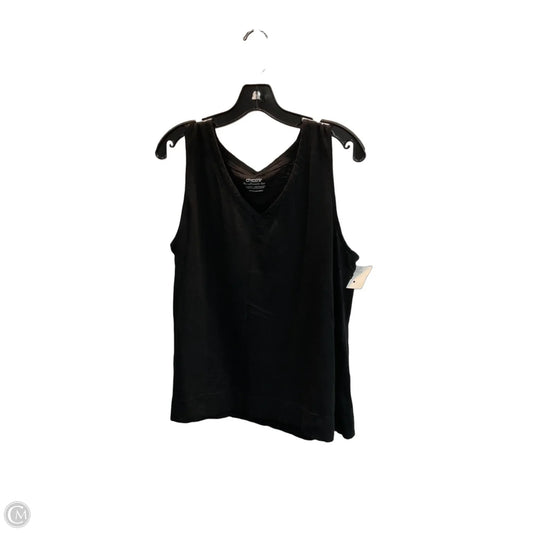 Top Sleeveless Basic By Chicos In Black, Size: Xl