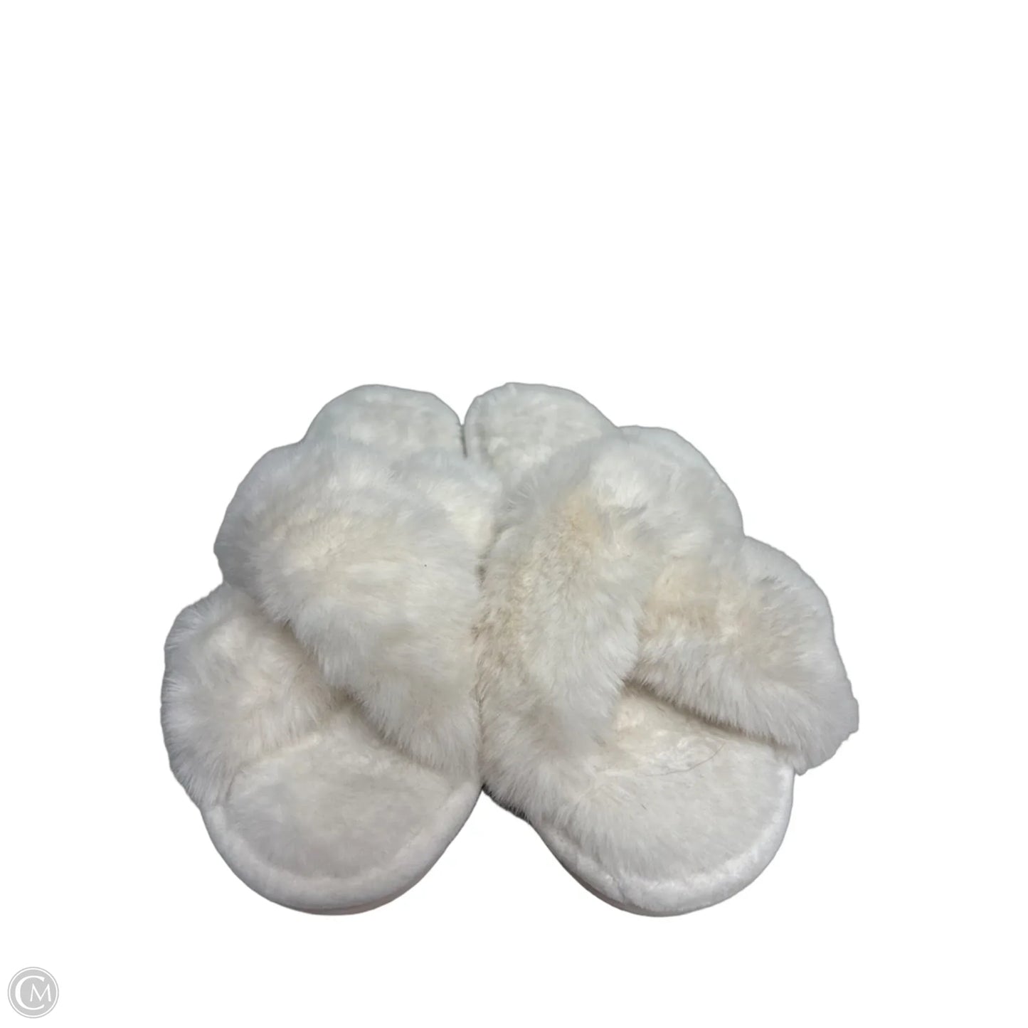 Slippers By Clothes Mentor In Cream, Size: 9.5
