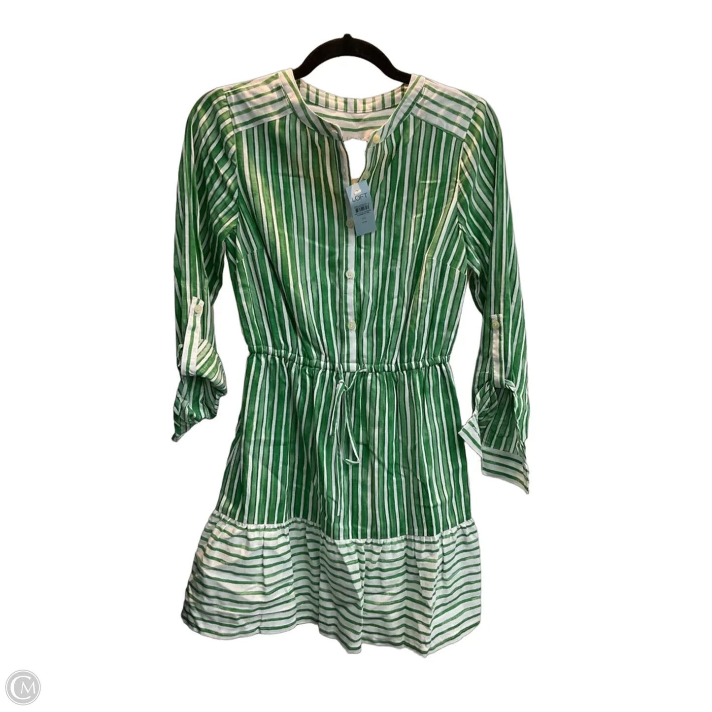 Dress Work By Loft In Green, Size: Xsp