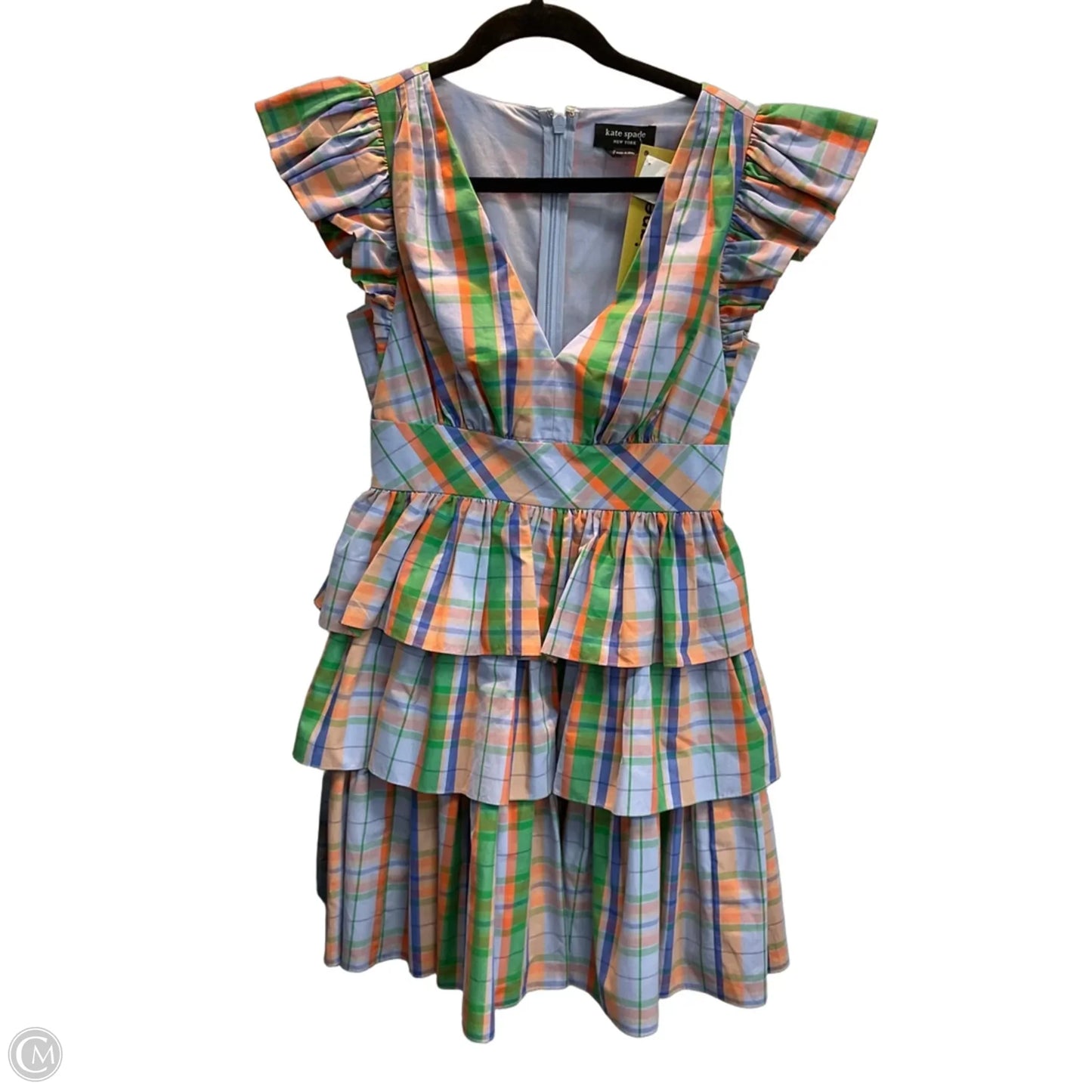 Dress Designer By Kate Spade In Checkered Pattern, Size: Xs