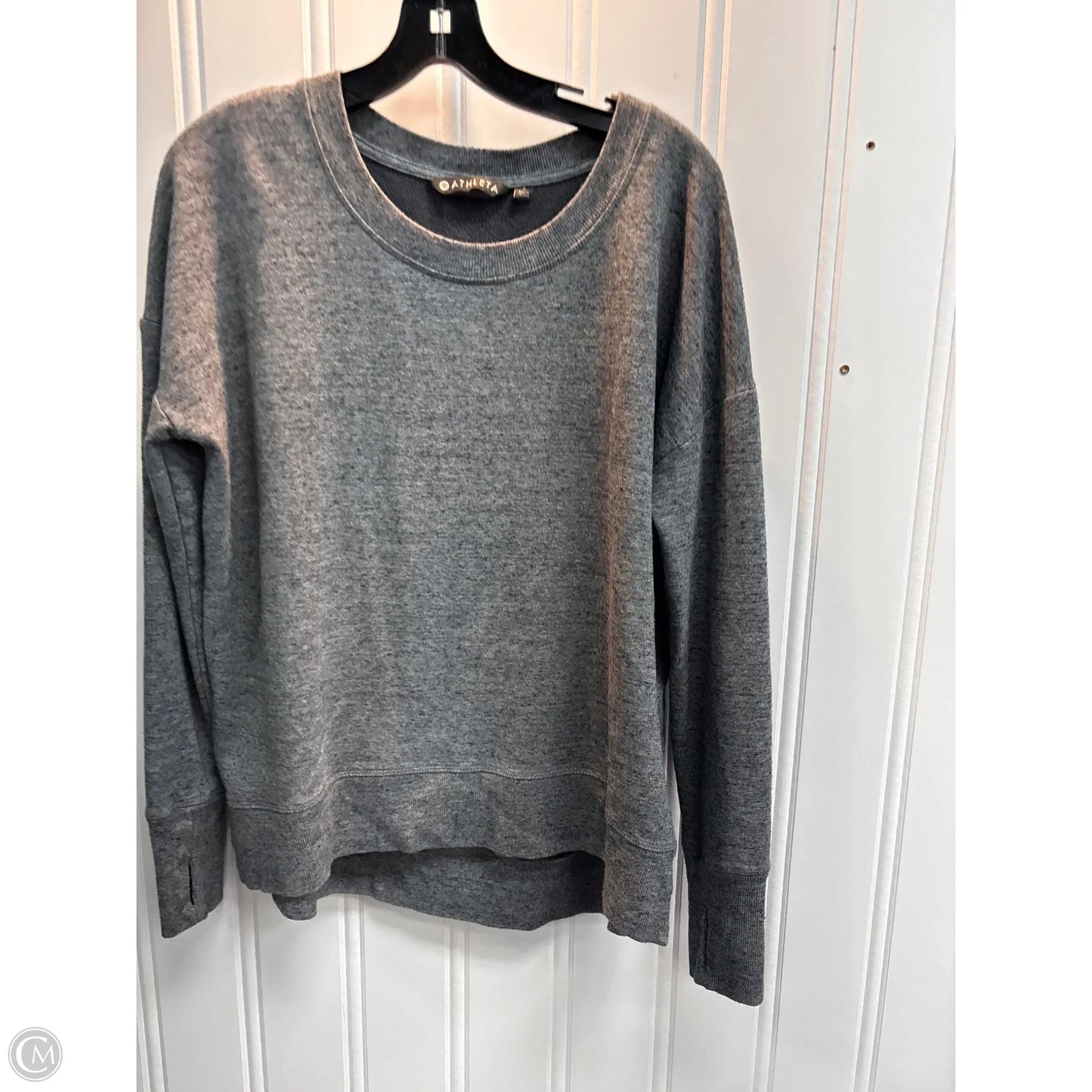 Athletic Sweatshirt Crewneck By Athleta In Grey, Size: L
