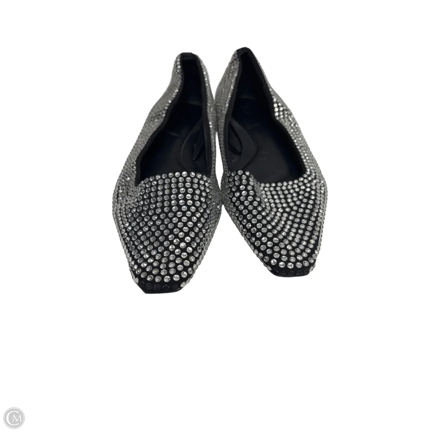 Shoes Flats By Zara In Black & Silver, Size: 8