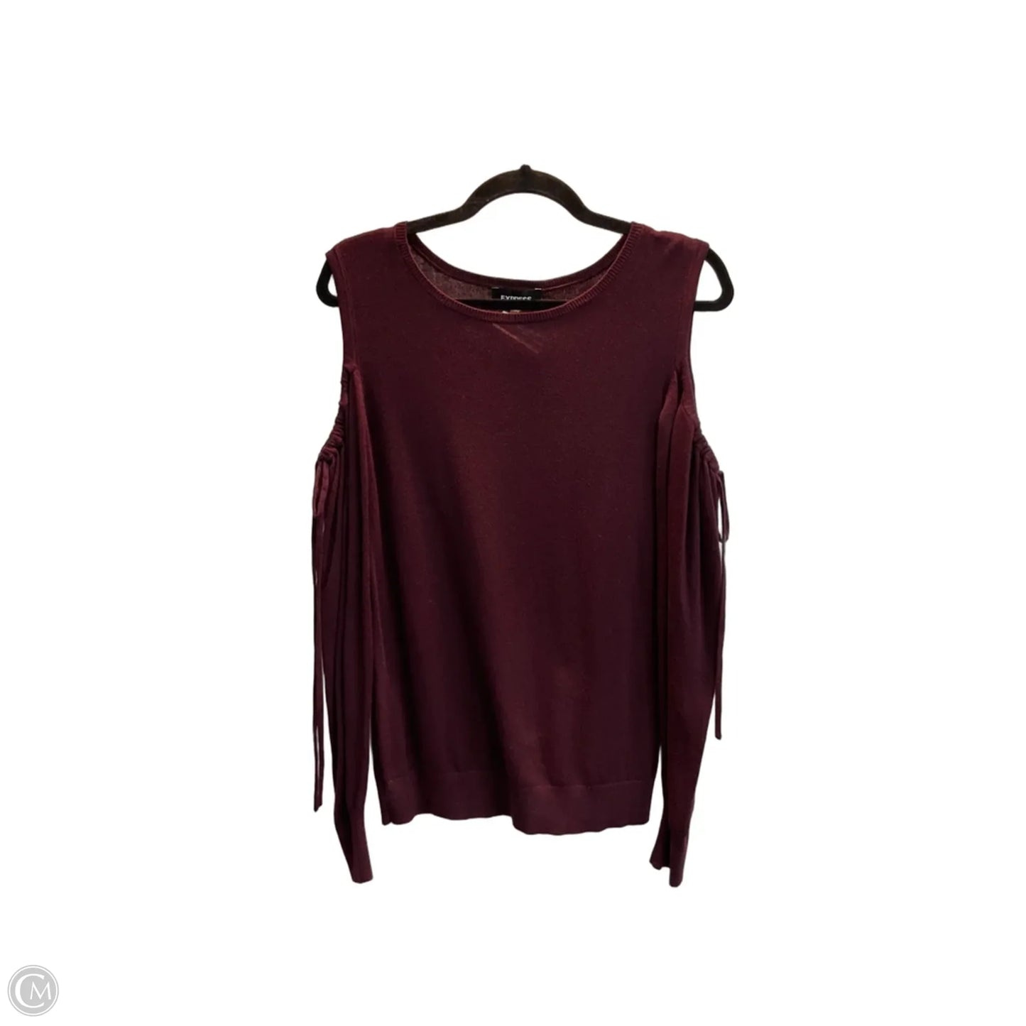 Sweater By Express In Maroon, Size: Xs
