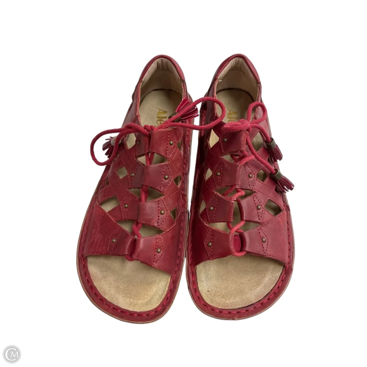 Sandals Heels Platform By Alegria In Red, Size: 7