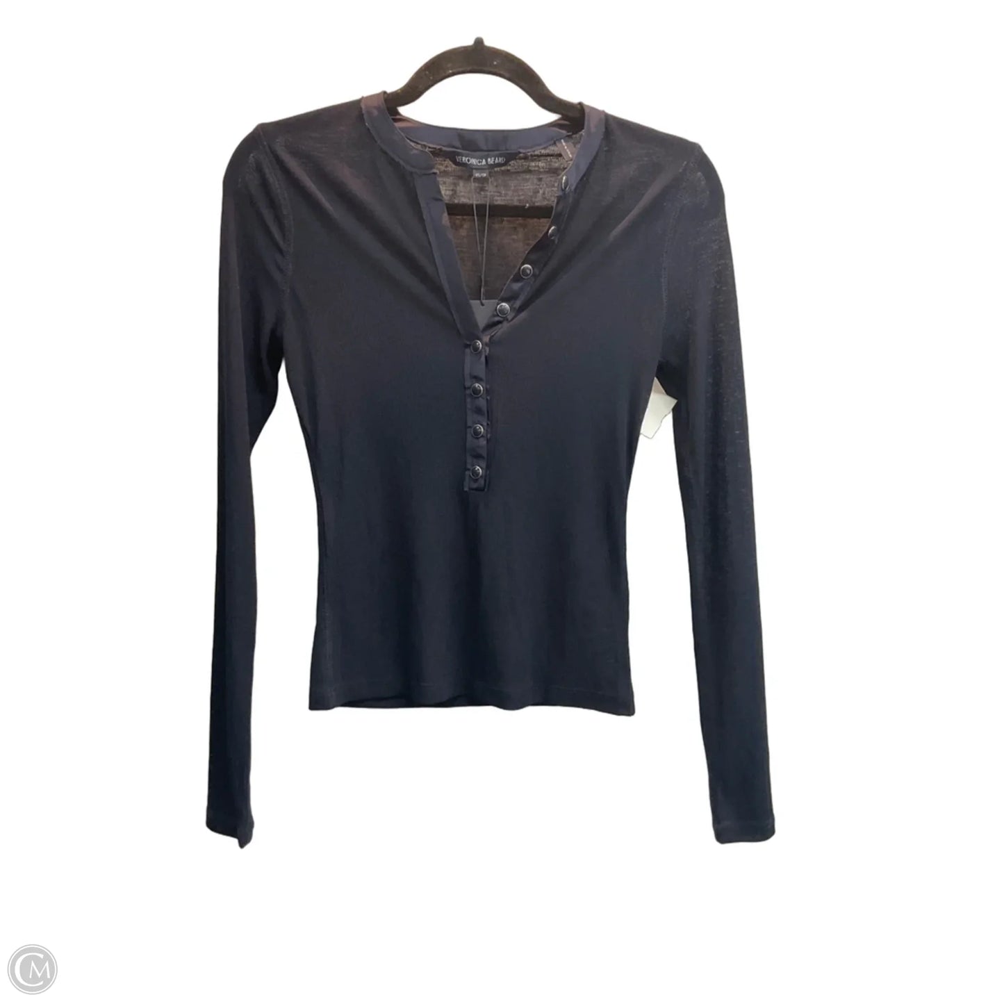Top Long Sleeve By Veronica Beard In Navy, Size: Xs