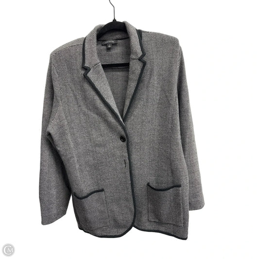 Blazer By Ann Taylor In Grey, Size: Xl